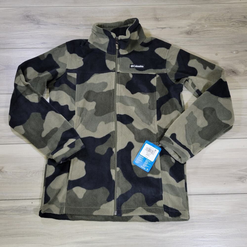 Columbia Jacket Boys’ Large Green Zing III Printed Fleece New